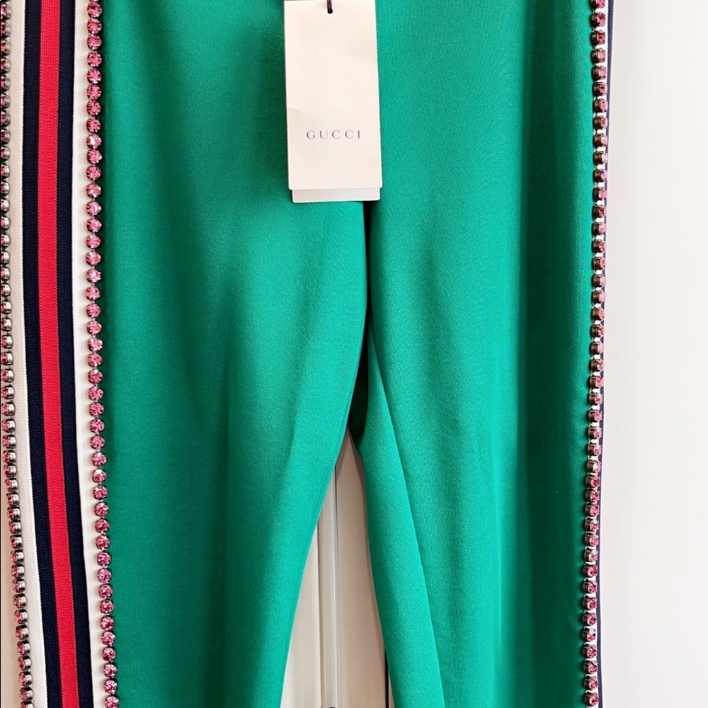 Gucci pants with side stones and stripes